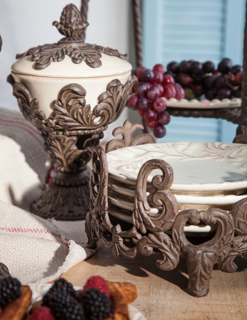 GG Collection Acanthus 8-inch Diameter Salad Plate Holder - Image 5